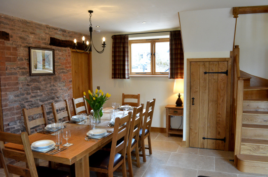 Dining Area, The Stables, Monkhall Holiday Cottages, Herefordshire Dining Area